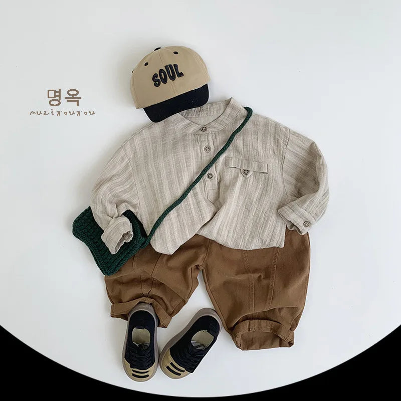 Boys/Girls Simple Vertical Shirt Casual