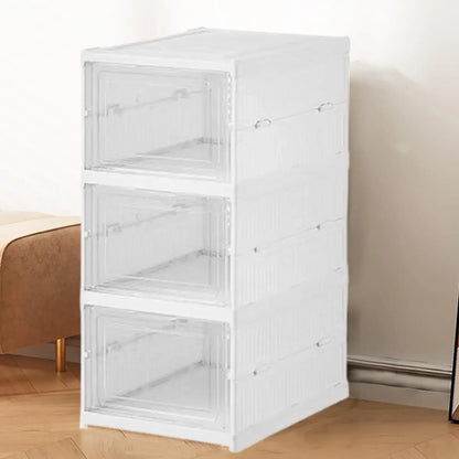Storage Organizer Foldable Clear Stackable Box
