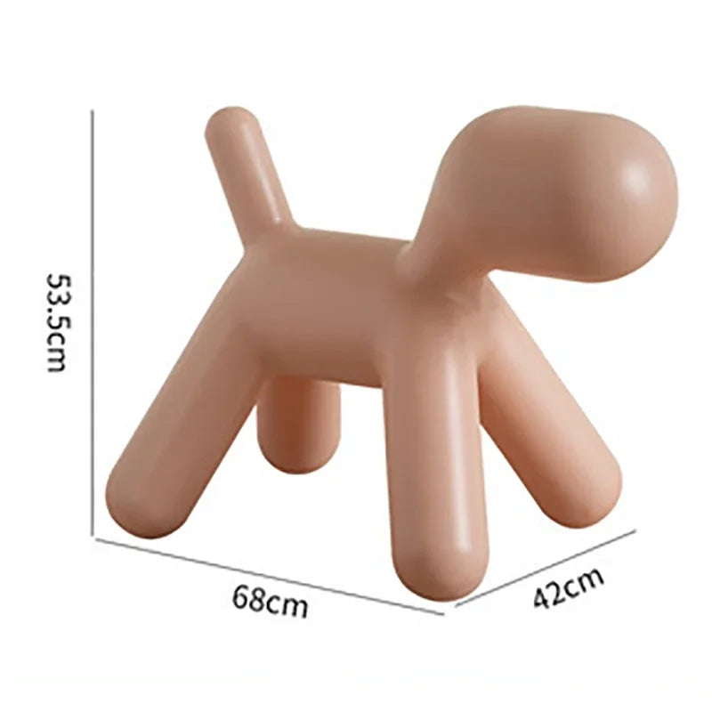 Plastic Children's Chair Cute Cartoon Dog Animal