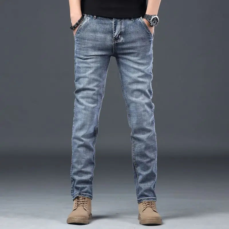 Slim Fit Skinny Tight Pipe Men's Jeans