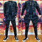 Mens Zipper Hoodie Tracksuit Jacket+Sweatpants