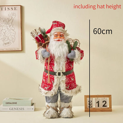 Large Standing Santa Figurine Doll Home Decoration