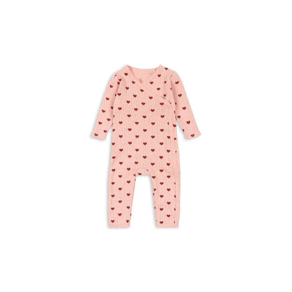 Cute Cartoon Stripe Print V-neck Long Sleeve