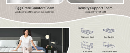 Full/King/Queen Size Mattress, Luxury Hybrid, Gel Memory Foam