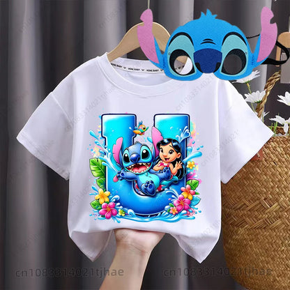 Boys/Girls Disney Lilo Stitch Letters Party T-Shirt
