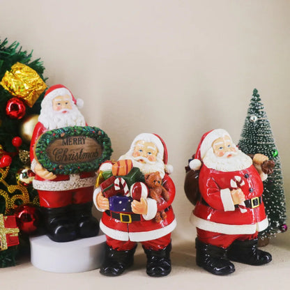 Resin Santa Claus Sculpture Holiday Accessories Decoration