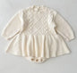 Baby Girls Knitted Bodysuit Long Sleeve Ruffled