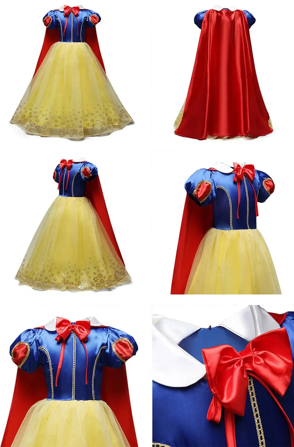 Girls Elsa Anna Dress Princess Carnival Jasmine Rapunzel