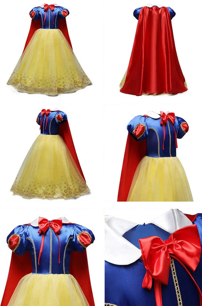 Girls Elsa Anna Dress Princess Carnival Jasmine Rapunzel