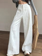 White Pants For Women Cotton Formal High Waist