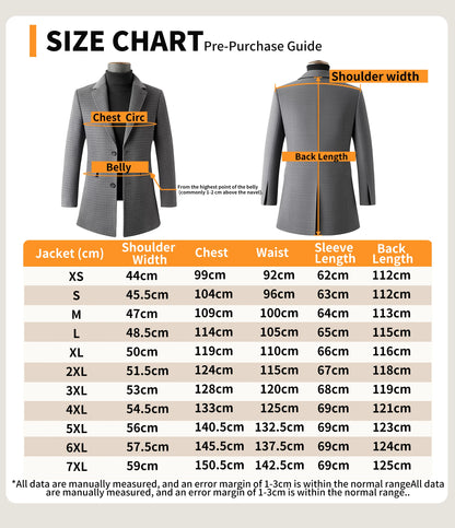 Men's Crocodile Leather Trench Coat Luxury Long