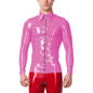 Mens Fashion Zipper Long Sleeve Jacket Turn-down Collar