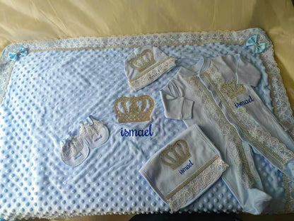 5pcs Handmade Personalized Baby Newborn Jewels Crown Set