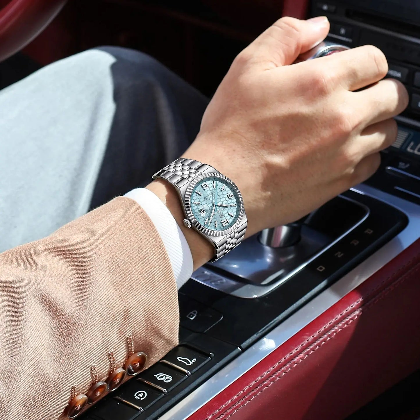 POEDAGAR High Quality Men Waterproof Luminous  Watch