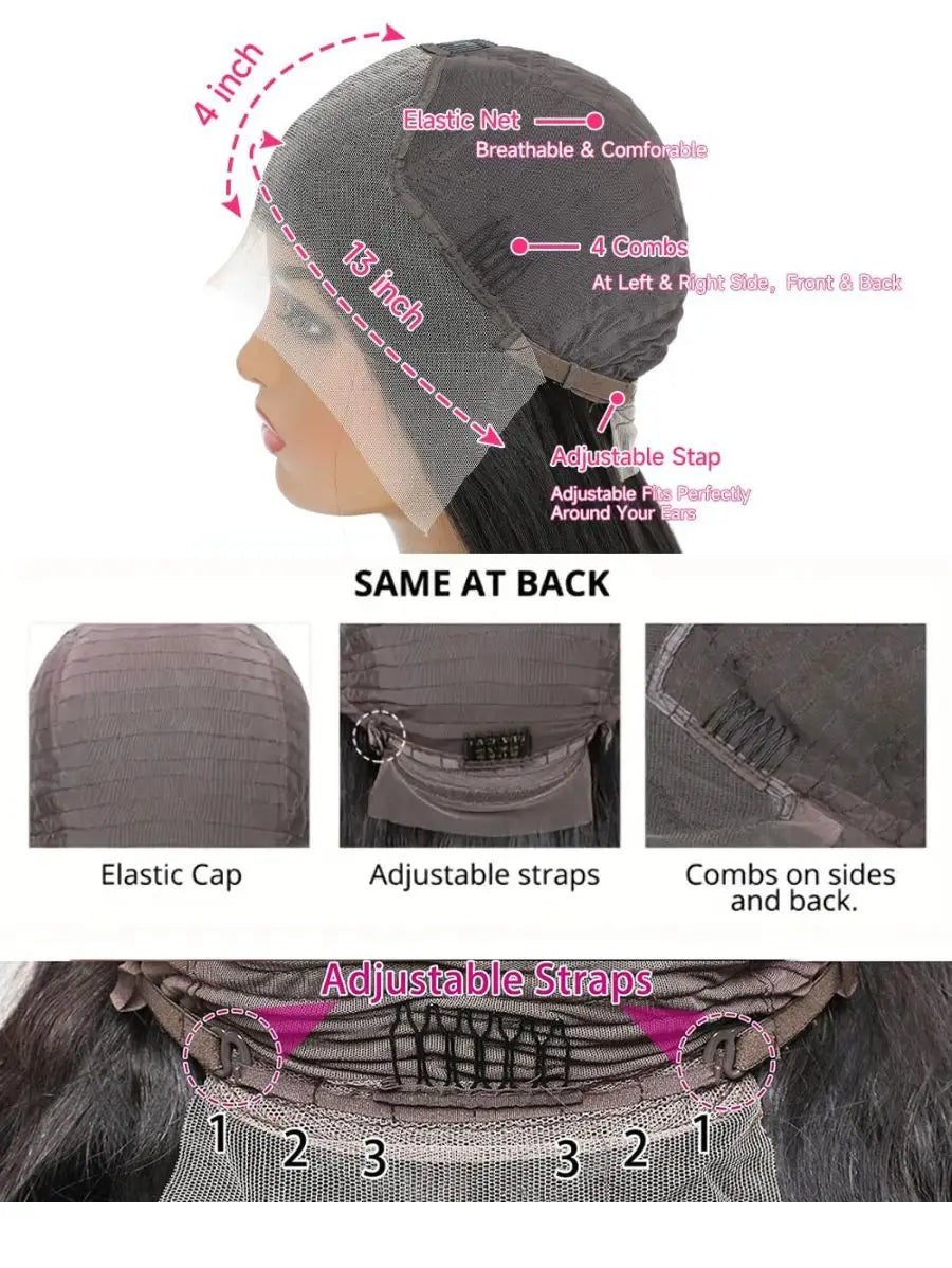 Density Body Wave Human Hair Wigs