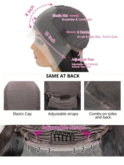 Density Body Wave Human Hair Wigs