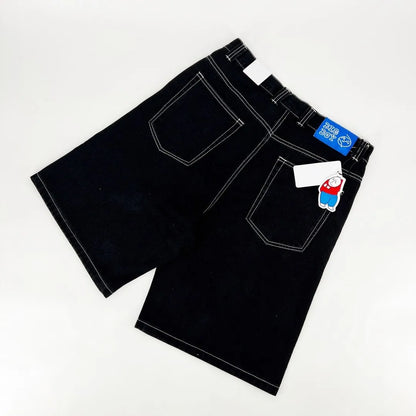 Big Boy Cartoon Graphic Streetwear Denim Shorts Men