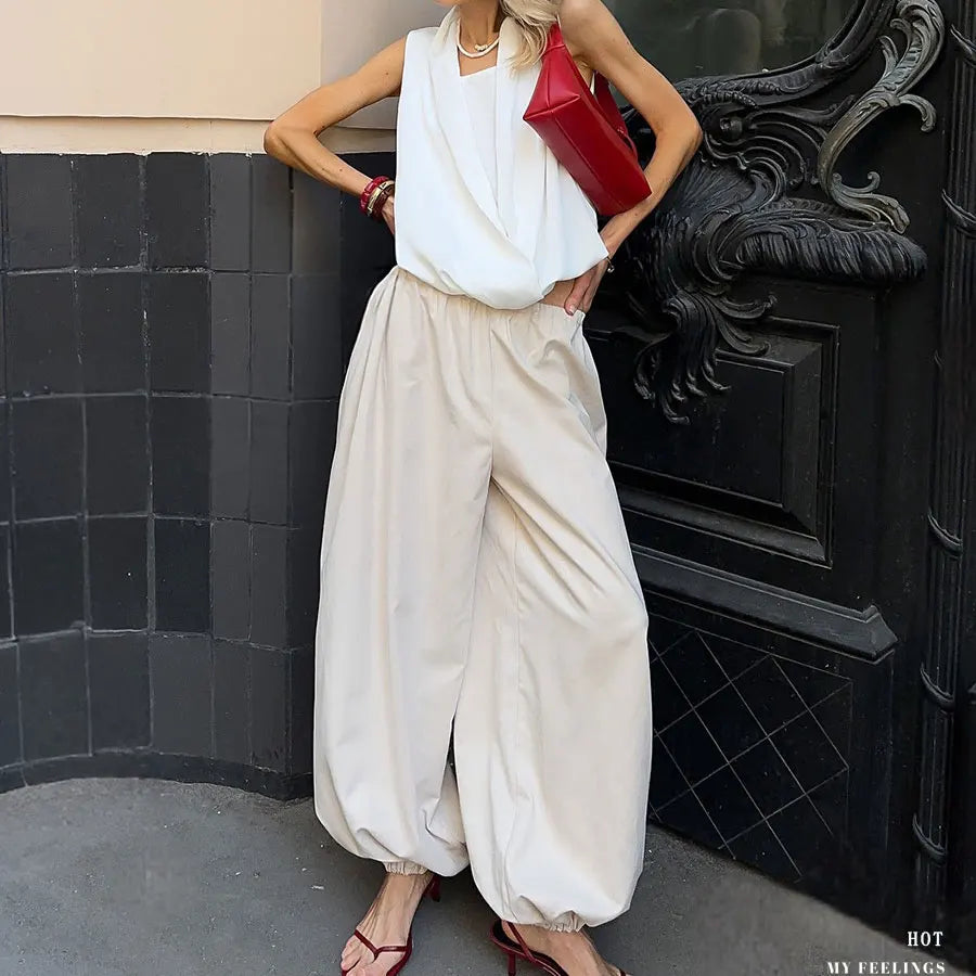 Women Casual High Waist Long Pants