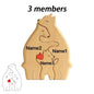 Wooden Bear Family Puzzle Personalized Home Decor