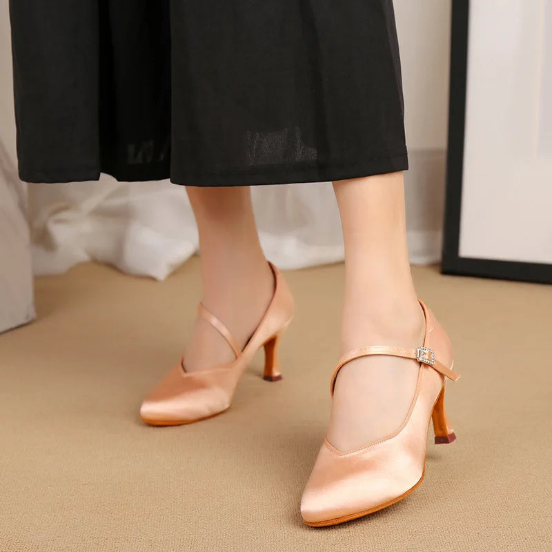 Womens High-heeled Modern Dancing Shoes