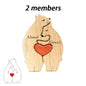 Wooden Bear Family Puzzle Personalized Home Decor