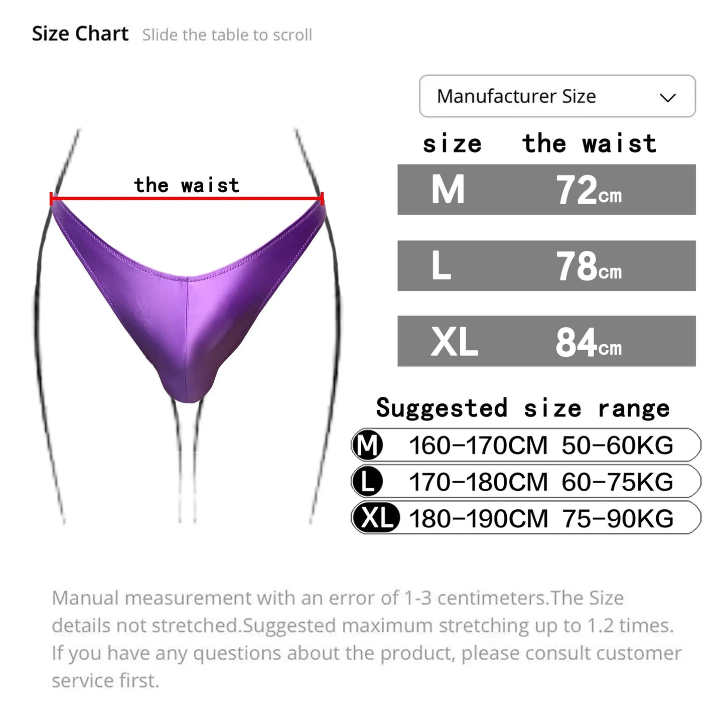 Young Men Low Rise V-shaped Thongs Satin