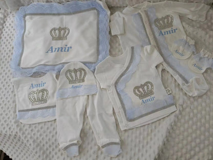 5pcs Handmade Personalized Baby Newborn Jewels Crown Set