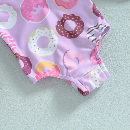 Infant Baby Girls Swimsuit Cute Donut Print