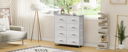 8 Fabric Drawers Storage Cabinet Steel Frame Assembly