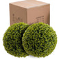2 Set Artificial Topiary Cedar Balls for Decor
