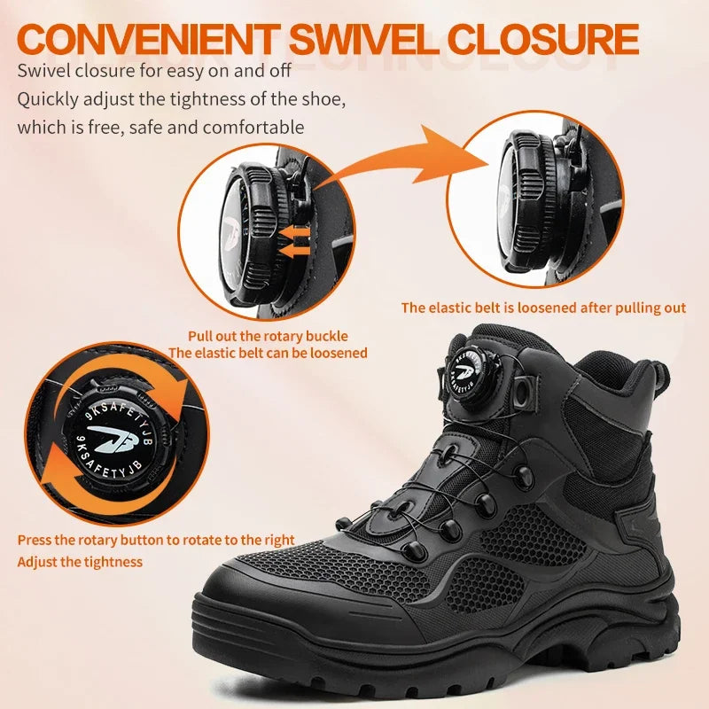 Men's Safety Work Boots Steel Toe Indestructible