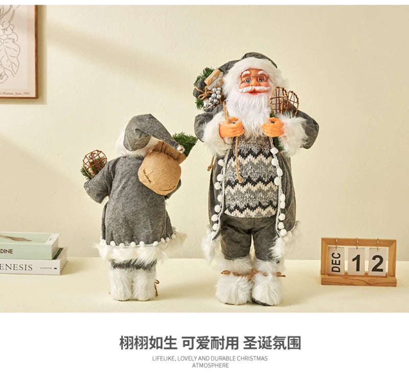 Large Standing Santa Figurine Doll Home Decoration