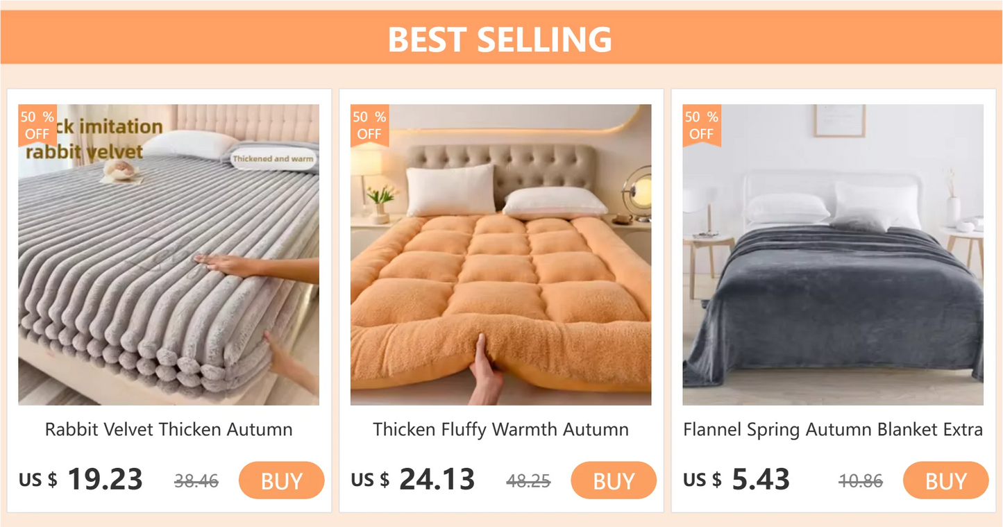 European Style Warm Raschel Blanket Weighted Comforter