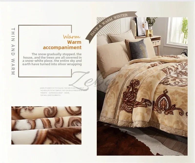 European Style Warm Raschel Blanket Weighted Comforter