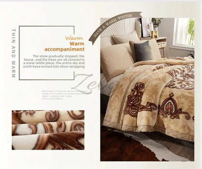 European Style Warm Raschel Blanket Weighted Comforter
