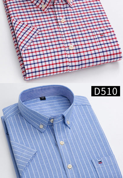 Plus Size Men Plaid Striped Formal Business