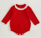 Baby Girls Knitting Romper Red Fashion