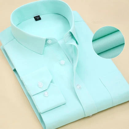 double collor Full shirts for men plus size