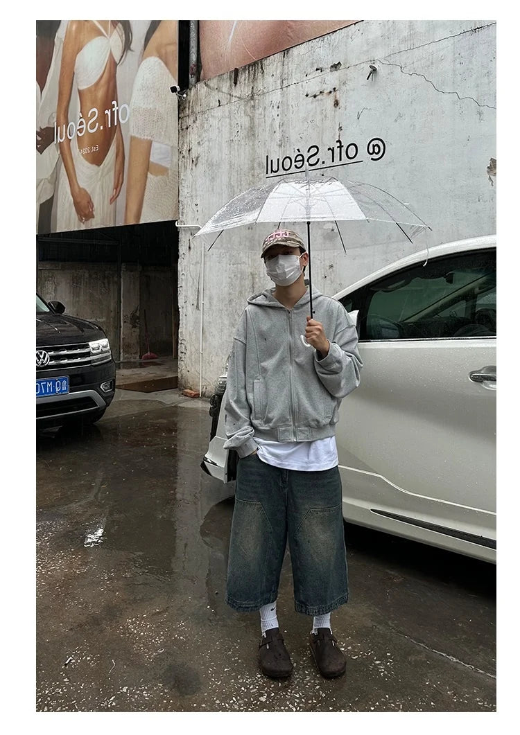 Men's Loose Straight Wide Leg Vintage Casual
