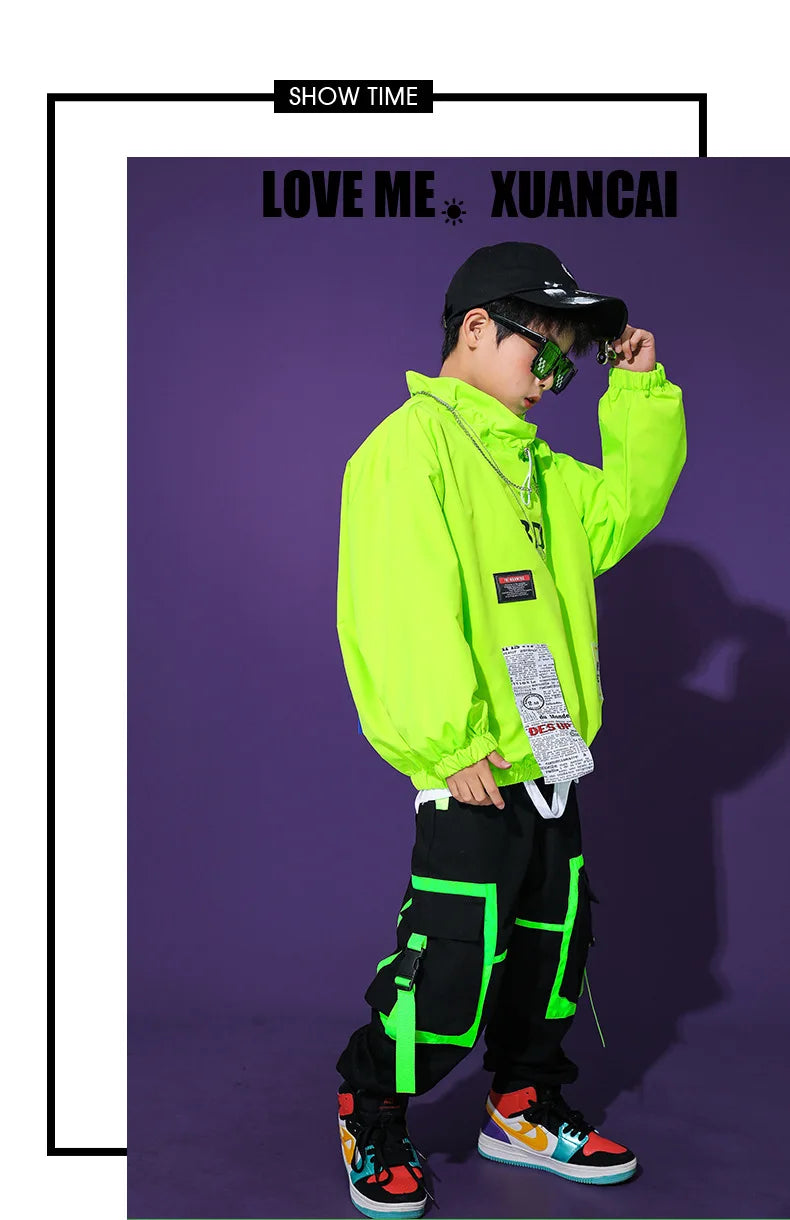 Boys/Girls Hip Hop Jacket Cargo Pants Child Pullover