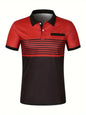 Short Sleeved Men's Casual Polo shirt, V-neck