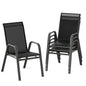 4 Stackable Outdoor Patio Chairs, All-Weather
