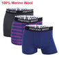 Mens Merino Boxer Briefs Soft Breathable Sports