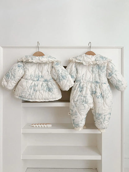 Infant Baby Girls Long Sleeve Cotton Jumpsuit