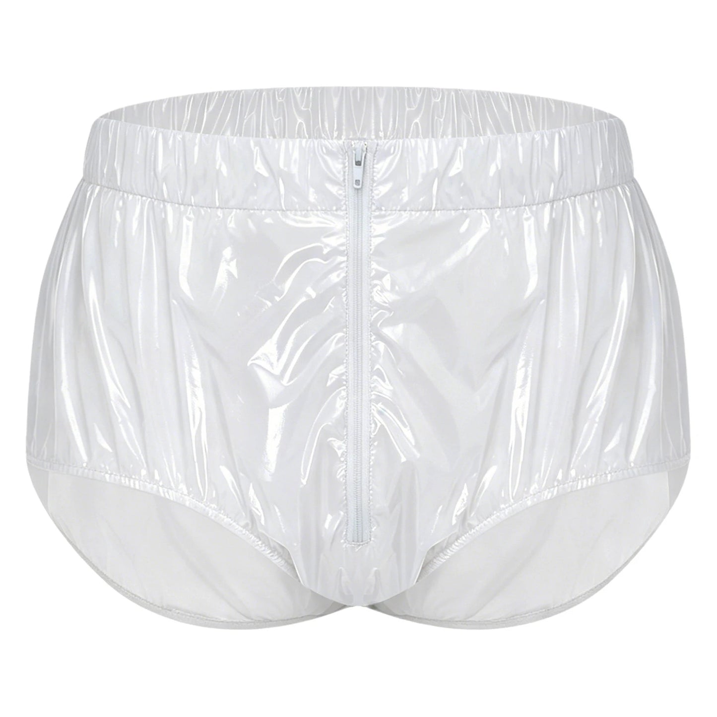 Mens Waterproof Diaper Cover Front Zipper Briefs