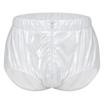 Mens Waterproof Diaper Cover Front Zipper Briefs