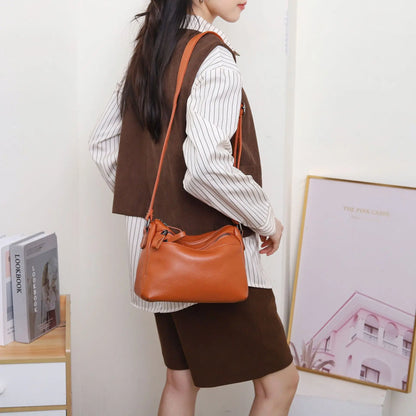 Women's Genuine Leather Crossbody Bag, Organizer Tote,