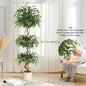 Ficus Tree Artificial Plants Indoor White Pot