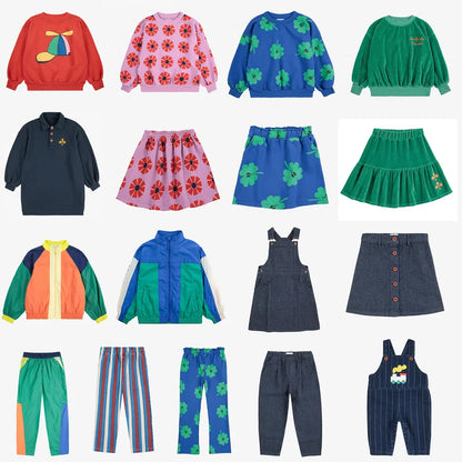 Kids Sweatershirt Girls Dress Skirts Boy Outwear Set