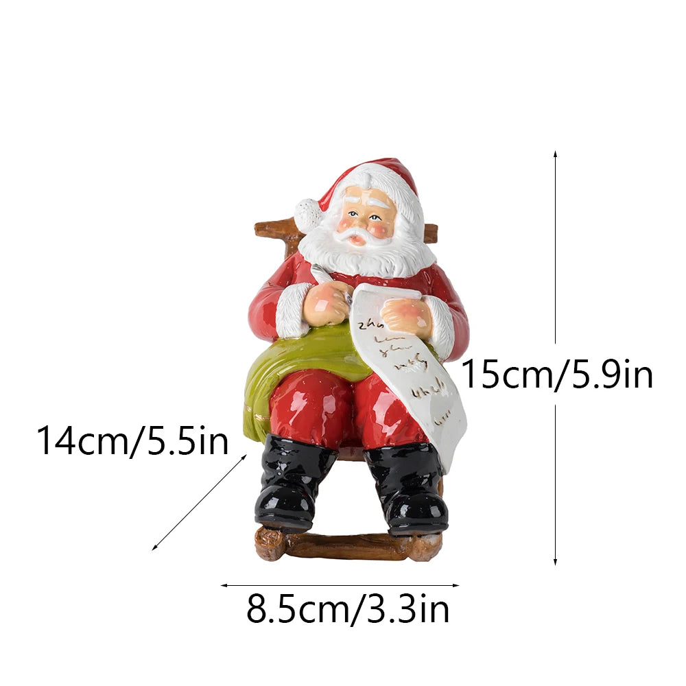 Train Christmas Resin Statue Home Decor Sculpture